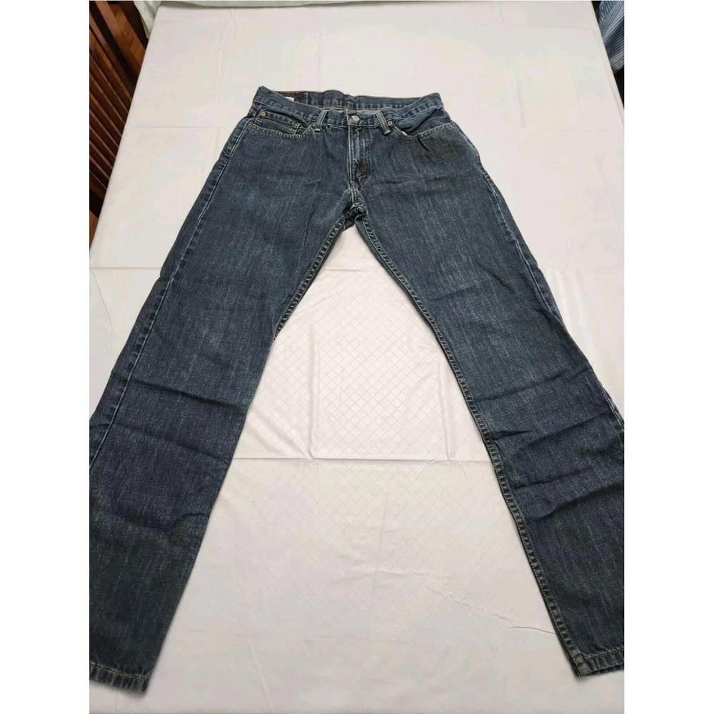 Levis 514 Jeans Mens 34x34 Blue Mid Wash Straight Leg Denim Five Pocket Red Tab